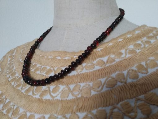 Collar y par de aretes de ámbar rojo - Imagen 6