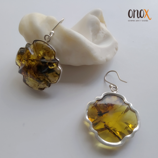 Aretes de ámbar en plata - Imagen 4