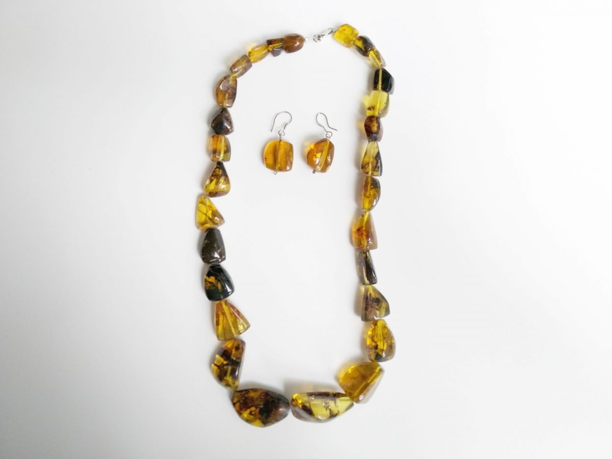 Collar y aretes Ámbar de Chiapas. Colección Caramelos mixtos - Imagen 2