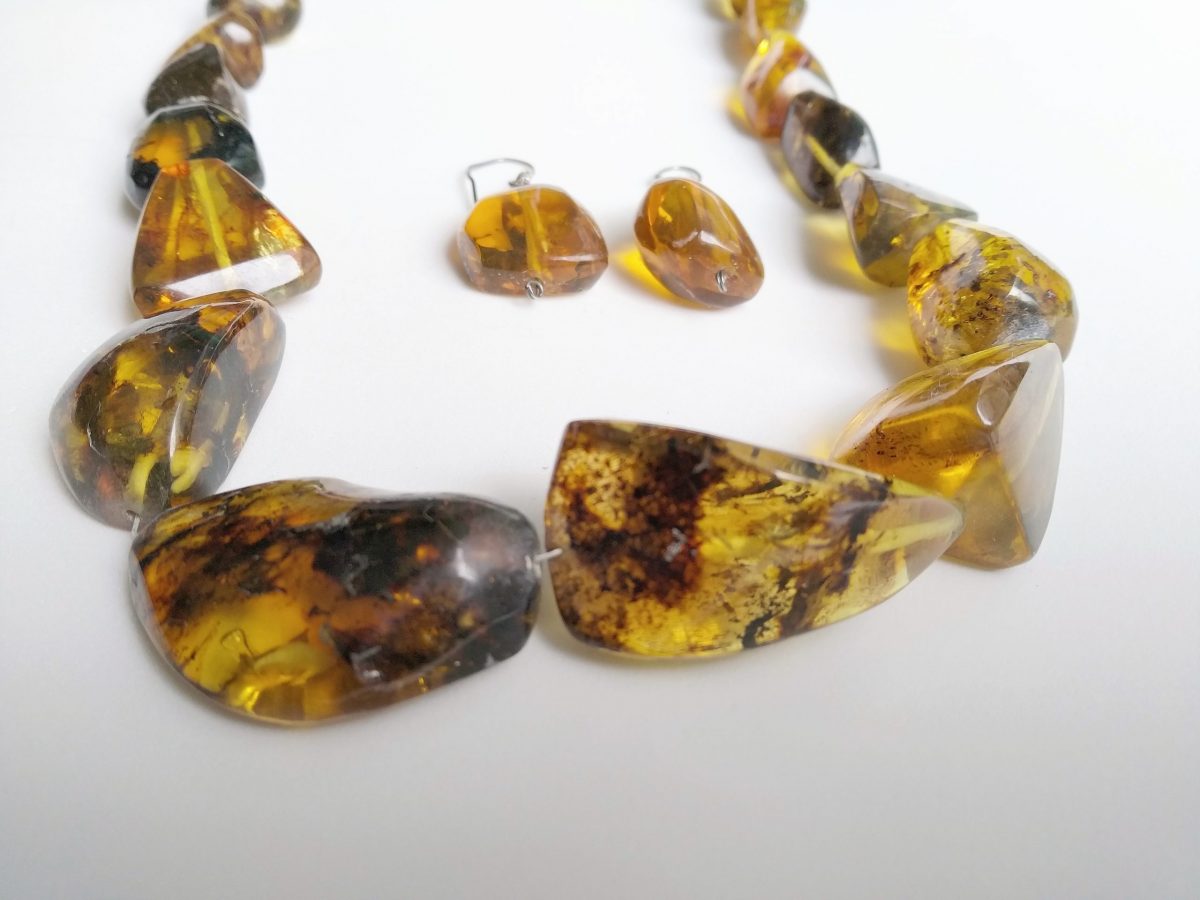 Collar y aretes Ámbar de Chiapas. Colección Caramelos mixtos - Imagen 3