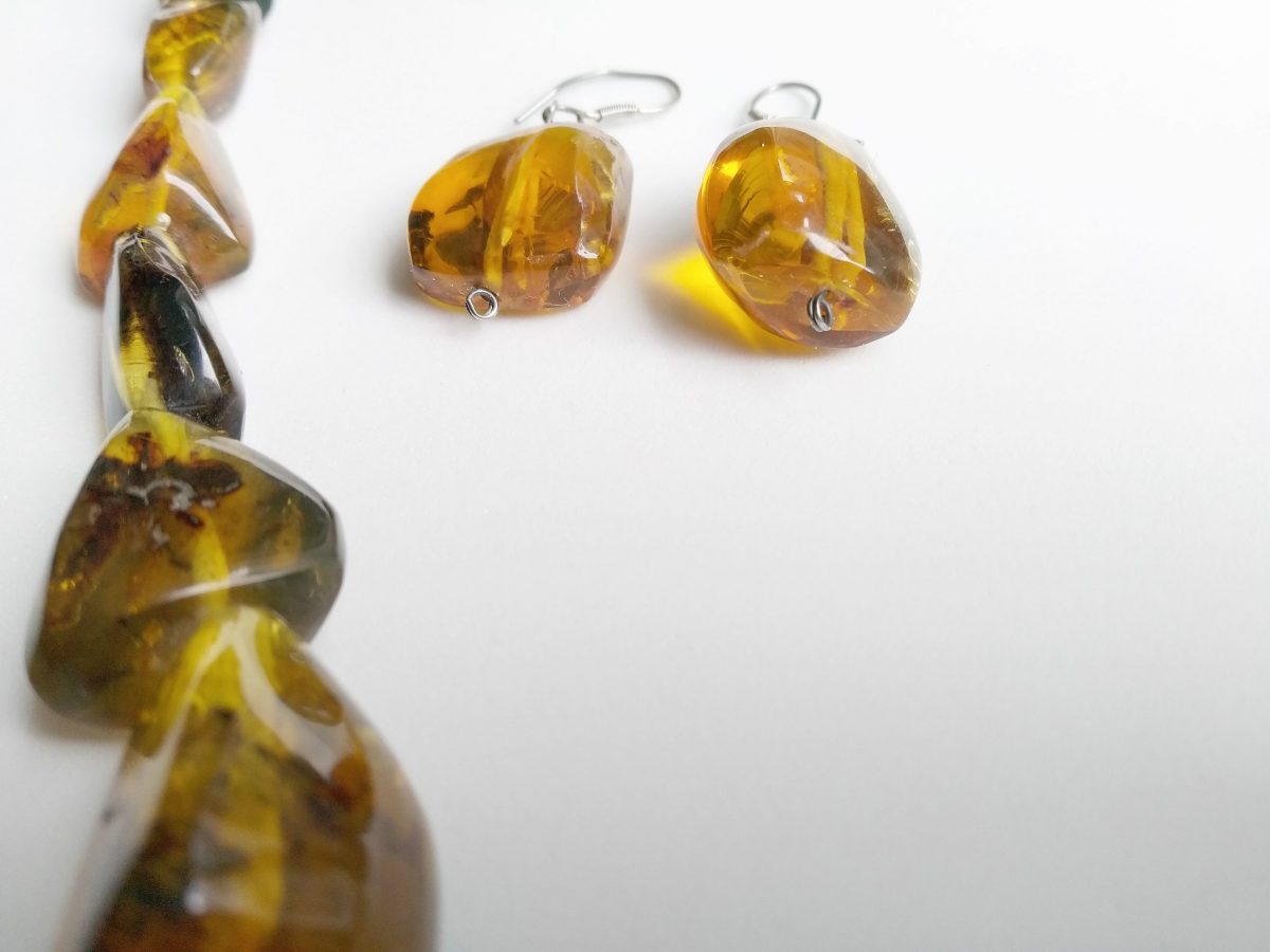 Collar y aretes Ámbar de Chiapas. Colección Caramelos mixtos - Imagen 5