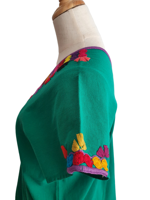 Blusa manga corta cuello "V" multicolor. Talla 32-34 (Mediana) - Imagen 2