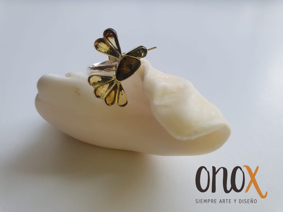 Anillo ámbar colibrí - Imagen 3