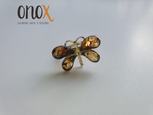 Anillo ámbar mariposa - Imagen 2