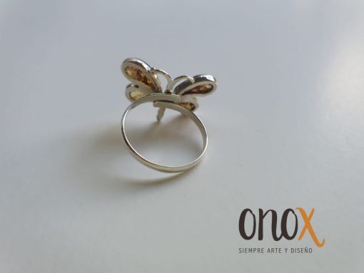 Anillo ámbar mariposa - Imagen 3