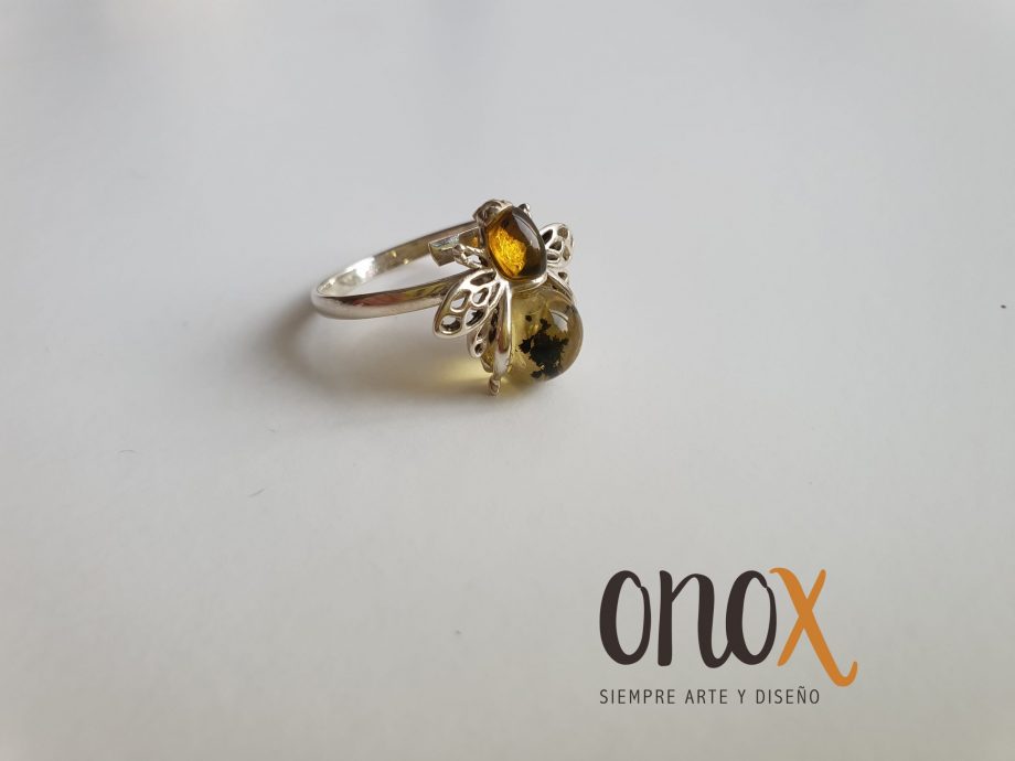 Anillo ámbar abeja - Imagen 2