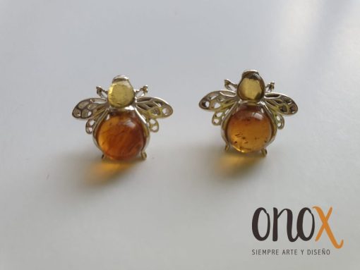 Aretes ámbar abejas - Imagen 2