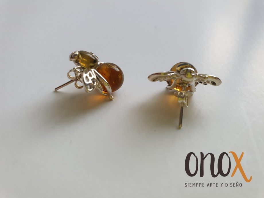 Aretes ámbar abejas - Imagen 3