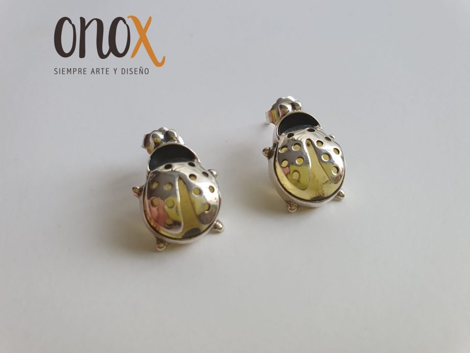 Broqueles ámbar catarinas