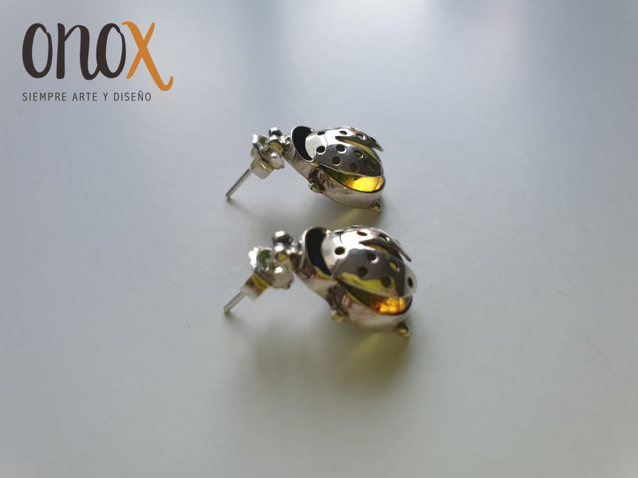 Broqueles ámbar catarinas - Imagen 2