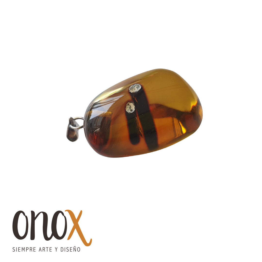 Dije ámbar dos ramitas