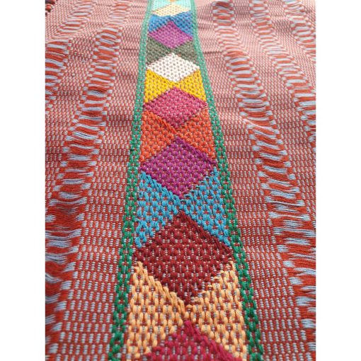 Quexquémetl o mañanita bicolor brocado multicolor - Imagen 5