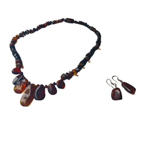 Collar y aretes de ámbar rojo - Imagen 3