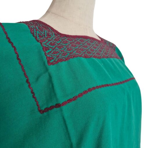 Blusa bordada a mano manga corta. Talla 32-34 (Mediana) - Imagen 5