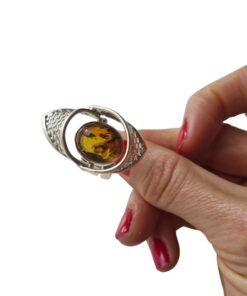 Anillo de ámbar sol doble enjambre