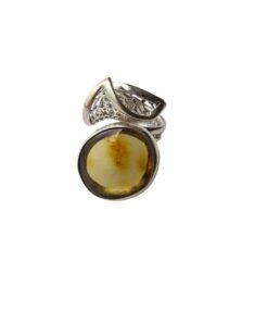 Anillo Eye ámbar ajustable