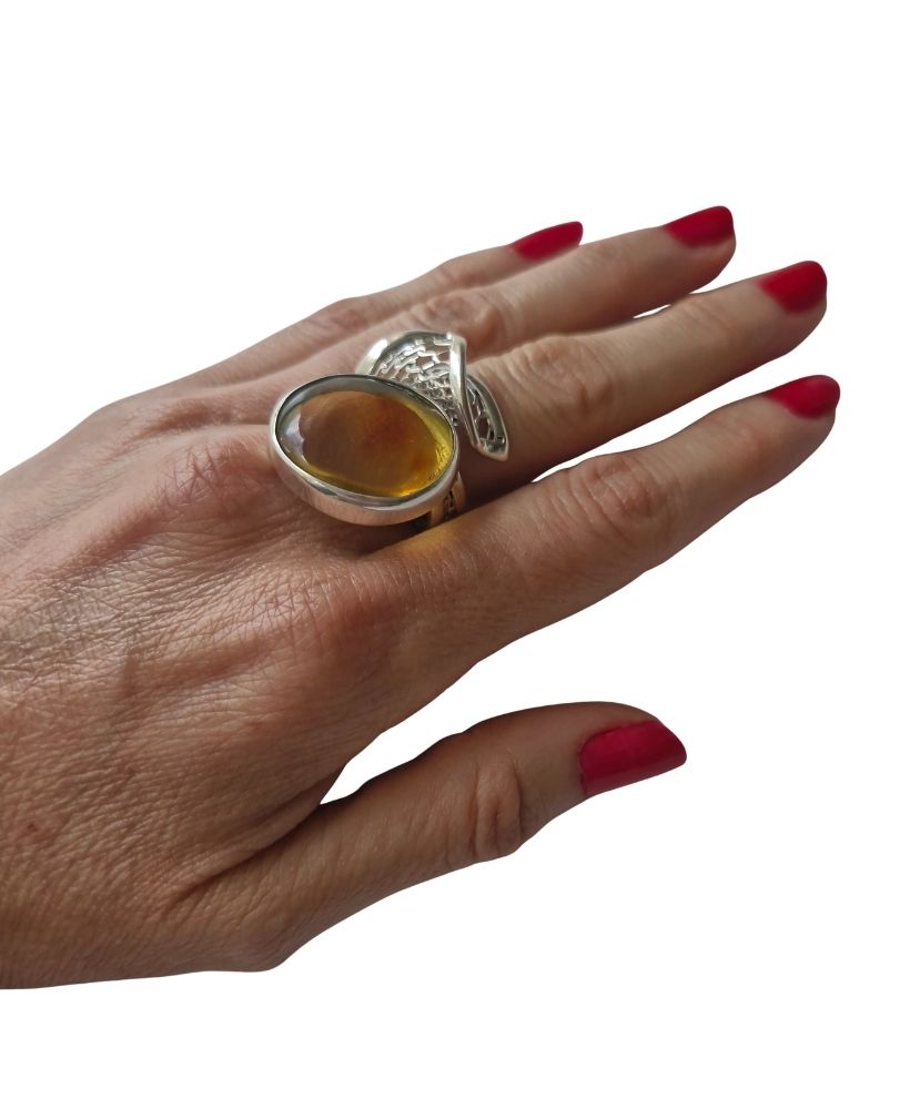 Anillo Eye ámbar ajustable - Imagen 8