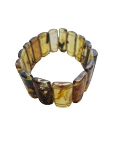 Pulsera de ámbar rectángulos jaspeados